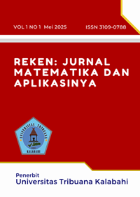 					View Vol. 1 No. 1 (2025): Reken: Jurnal Matematika dan Aplikasinya
				